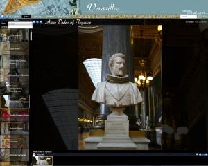 Use the index to navigate the Versailles Virtual Tour